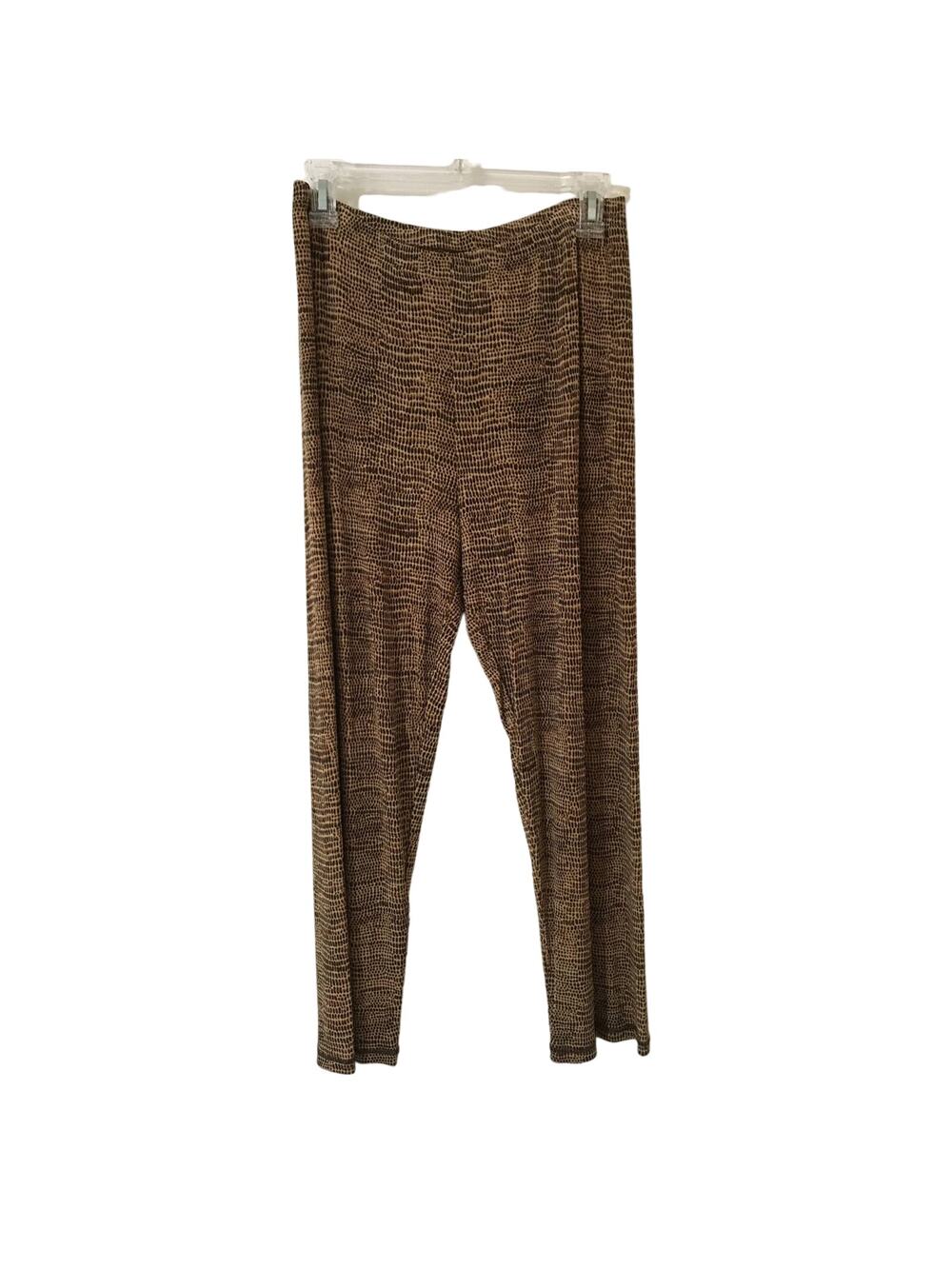 Chico's Private Edition Size 1 (M) Brown & Beige Travel Pants